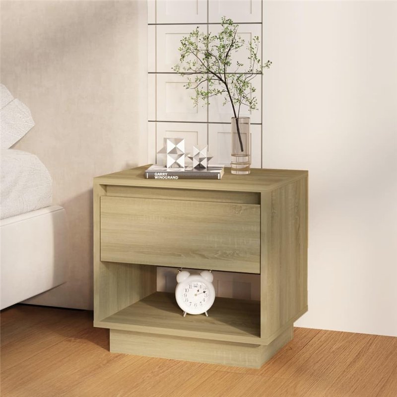 Image secondaire de Comodino Rovere Sonoma 45x34x44 cm in Truciolato