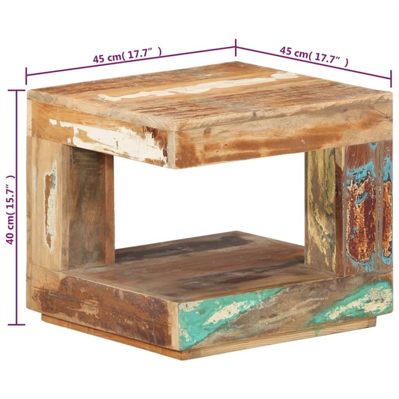 Image secondaire de Tavolino da Salotto 45x45x40 cm in Legno Massello di Recupero