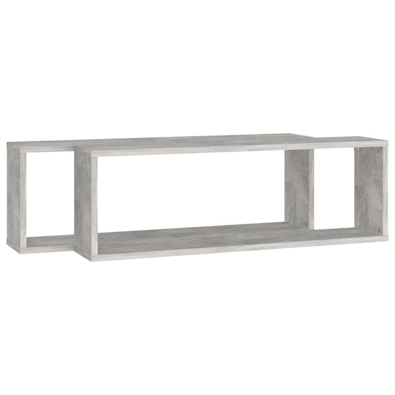 Image secondaire de Étagères cube murales 2 pcs Gris béton 80x15x26,5 cm Aggloméré