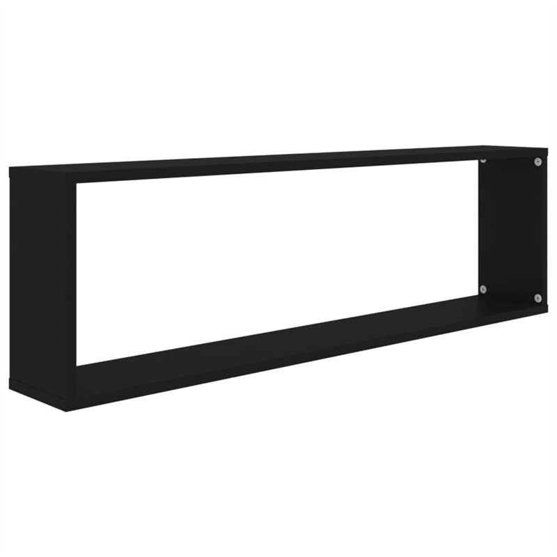 Image secondaire de vidaXL Mensole Parete a Cubo 4 pz Nero 100x15x30 cm in Truciolato