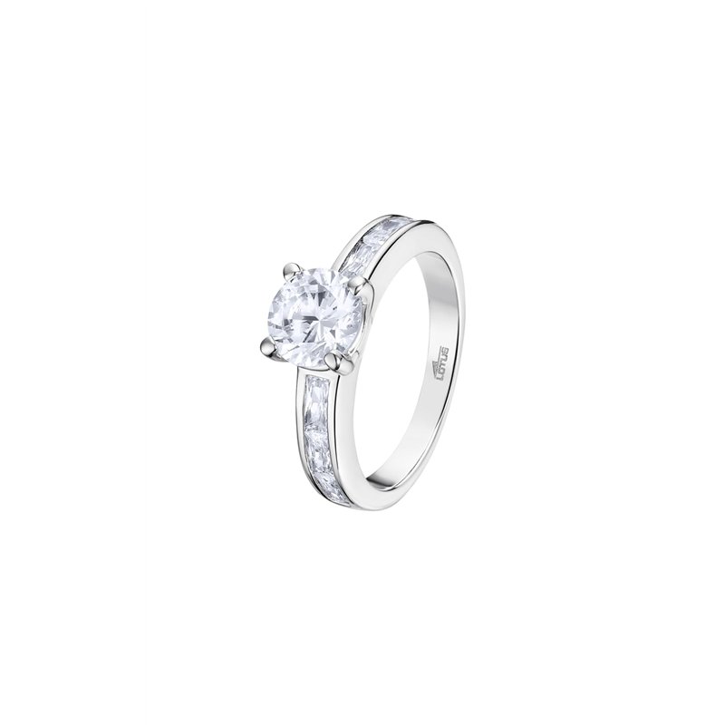 LOTUS SILVER Bague LP3444-3/118 Pure Essential Argent Solitaire Set zirconia Femme