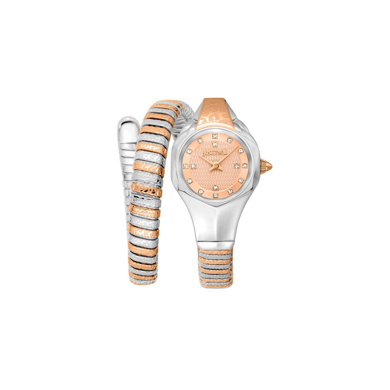 Just Cavalli Femme Analogique Quartz Montre avec Bracelet en Acier Inoxydable JC1L270M0065
