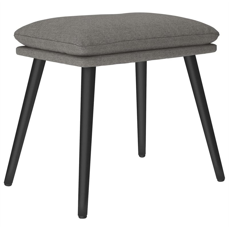 Repose-pied Gris clair 45x29,5x35 cm Tissu