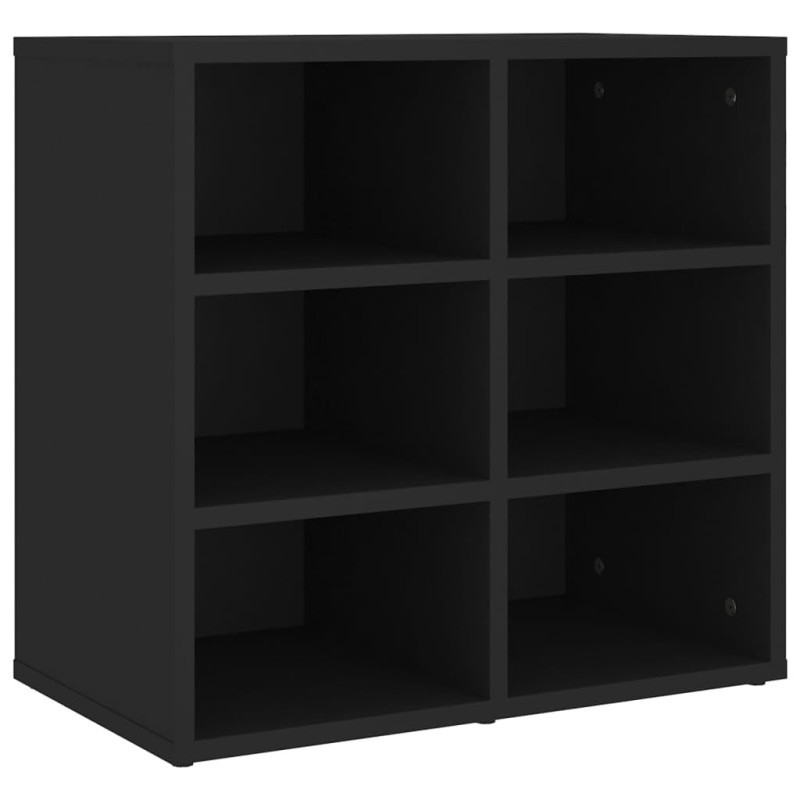 vidaXL Armoire à Chaussures Noir 52,5x30x50 cm, Armoire de Rangement de Chaussures, Porte-Chaussures, Meuble à Chaussures, Suppo