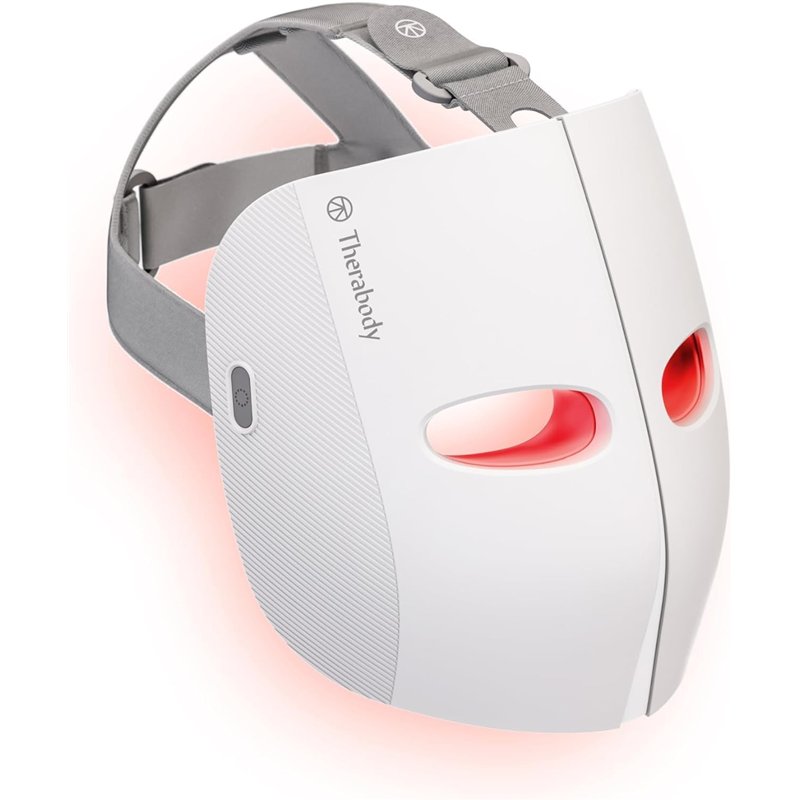 TheraFace Masque de soin de la peau à LED avec massage vibrant – Masseur facial à LED pour rides, raffermissement de la peau et