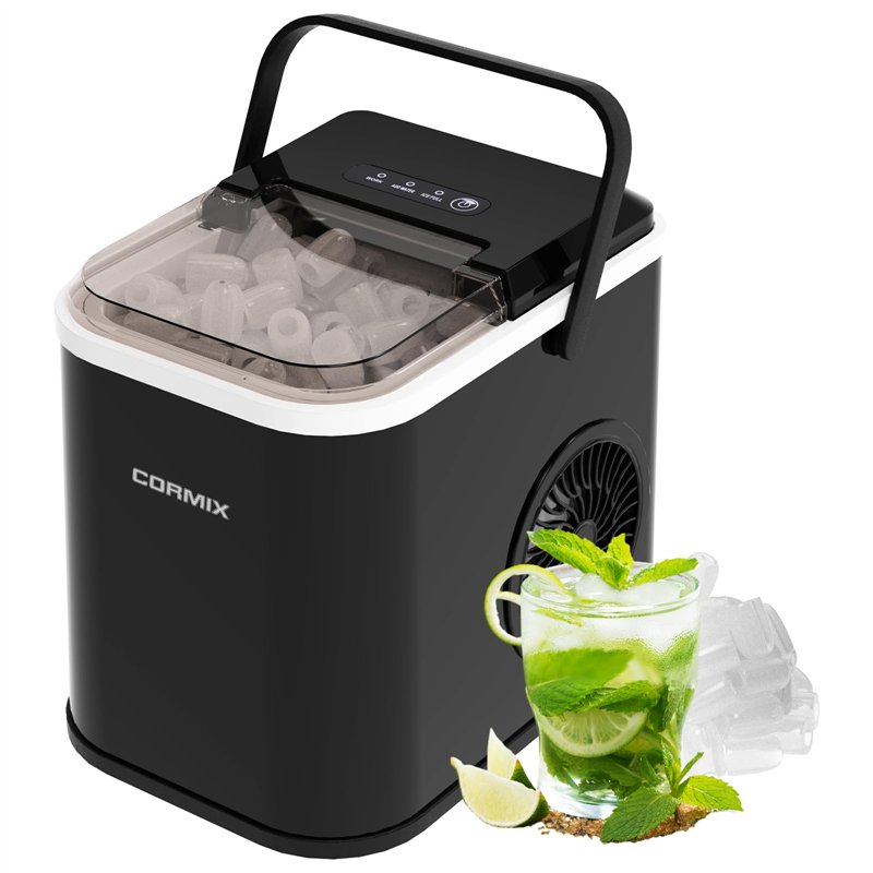 Machine à glaçons, 120W Machine à glaçons Petite, 8 glaçons en 6 minutes, 12kg/24h, Ice Maker avec capteur infrarouge & autonett