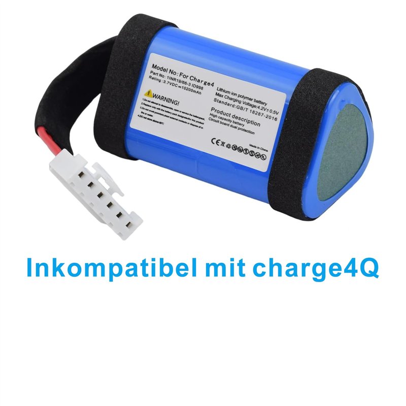 Image secondaire de Fayerkar Batterie de Rechange pour Haut-Parleur Portable Bluetooth JBL Charge 4 1INR19/66-3, ID998, IAA011NA, SUN-INTE-118 sans