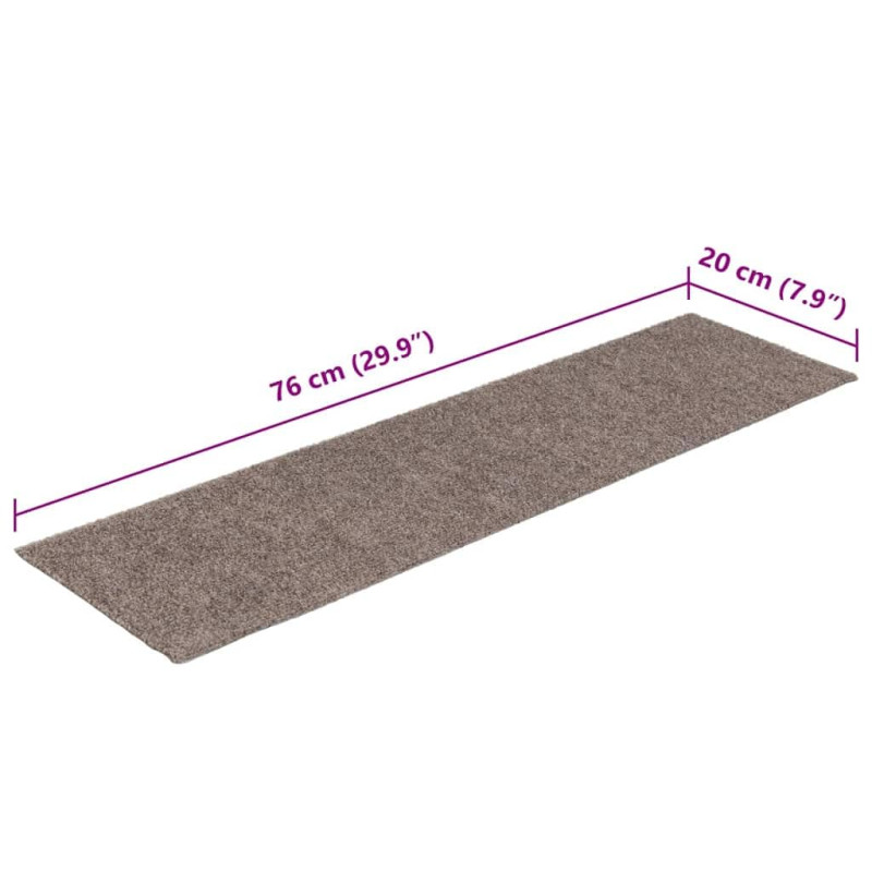Image secondaire de vidaXL Tapis de marche d'escalier autocollant, rectangulaire, antidérapant, pour la sécurité et la protection, tissu aiguilleté