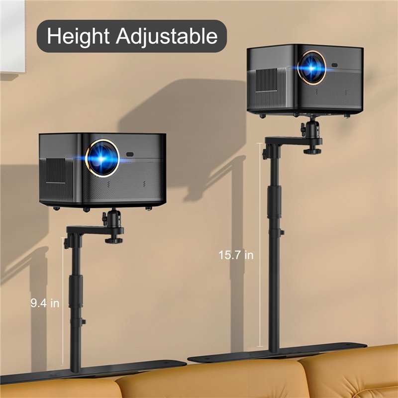Image secondaire de Support de projecteur pour lit et canapé - Hauteur réglable - Rotation à 360° - Support de chevet universel compatible avec les