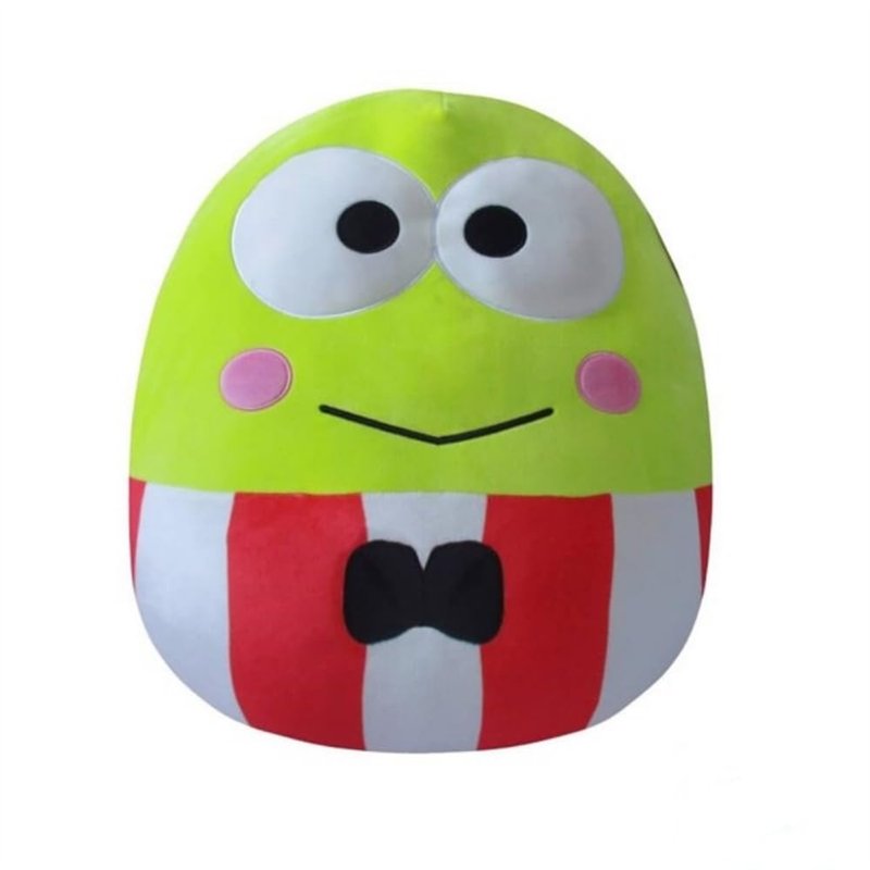 Squishmallows Sanrio Hello Kitty Keroppi Costume d'animal en peluche 25,4 cm, rayures rouges, ultra doux, officiel Jazwares
