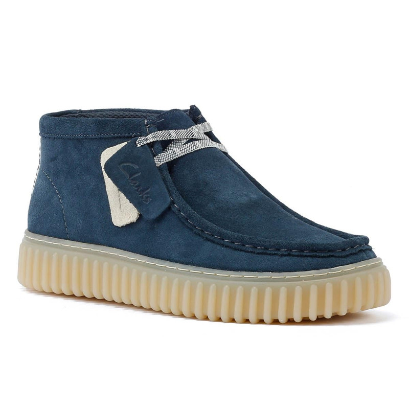 Image secondaire de Clarks Originals Torhill Hi Bottes Bleues en Daim pour Hommes - EUR 46