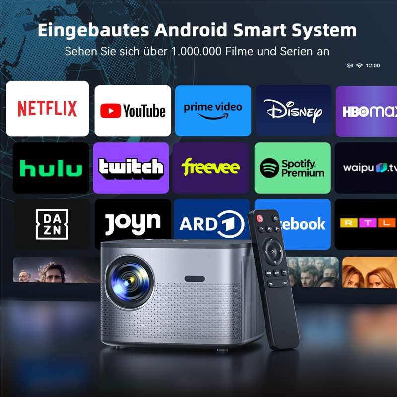 Image secondaire de 【Netflix/Android TV】 Vidéoprojecteur 4K Auto Focus/Keystone, 26000 Lumens Projecteur 4K, WiFi6 Bluetooth RétroProjecteur Full HD