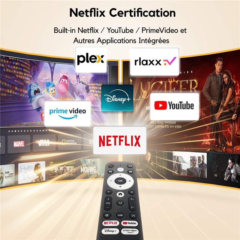 Image secondaire de Videoprojecteur 4K 【Netflix Officiel/Auto Focus/Keystone】 600 ANSI AKIYO O9 Retroprojecteur avec WiFi et Bluetooth 1080P Natif, 