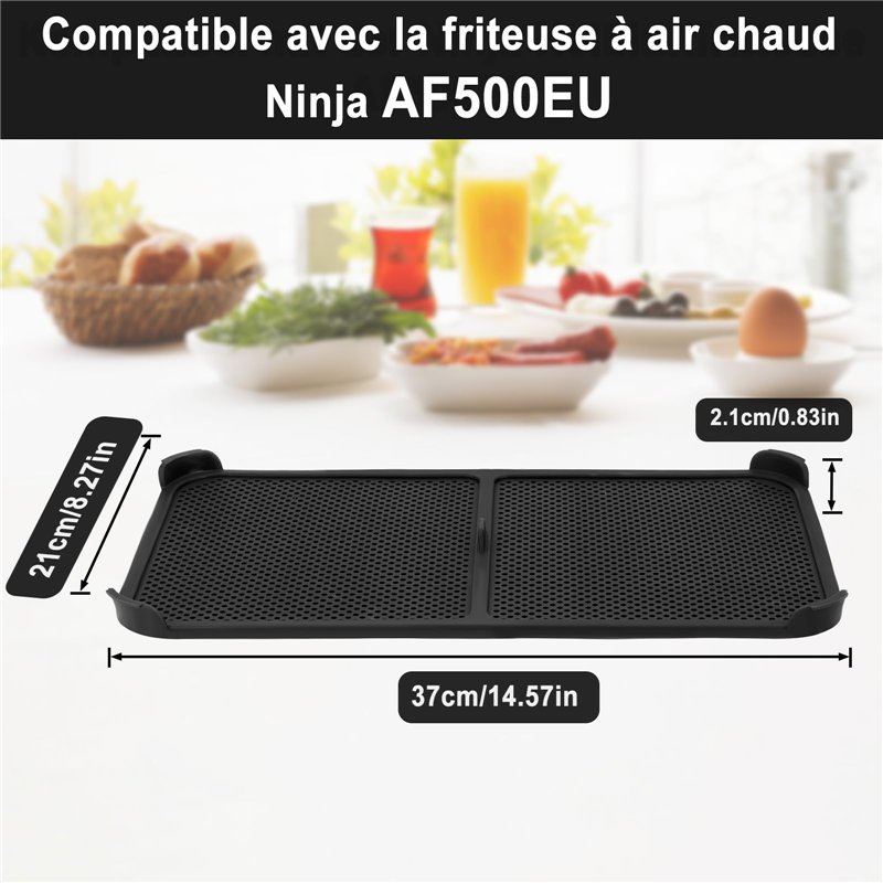 Image secondaire de Grille Anti Projection pour Air Fryer Ninja 10,4 L AF500EU - Protection en Silicone Réutilisable pour Friteuse à Air Chaud, Prot