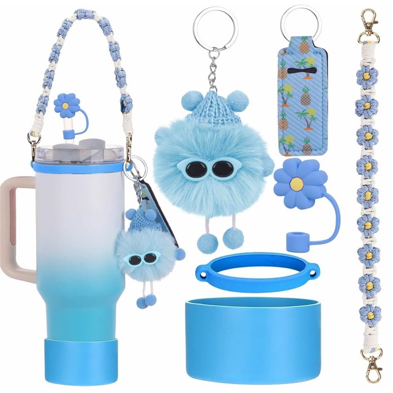 Kellegour Stanley Cup Accessoires, Stanley Cup Kit D'accessoires, Couvercles de Paille pour Tasse Stanley, Accessoire Stanley Cup