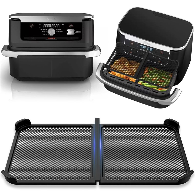 Grille Anti Projection pour Air Fryer Ninja 10,4 L AF500EU - Adaptable à la cloison, Protection en Silicone Réutilisable pour Fr
