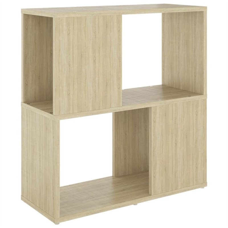vidaXL Bibliothèque Armoire à Livres Etagère à Livres Séparateur de Pièce Armoire de Bureau Salon Intérieur Chêne Sonoma 60x24x6