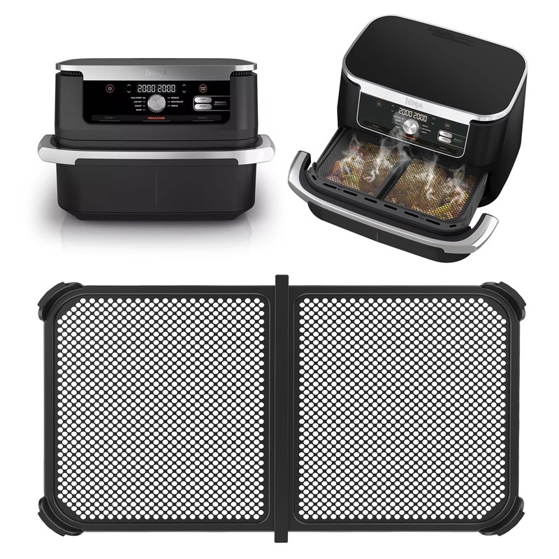 Pavlleen Grille Anti-Projection pour Air Fryer Ninja 10,4 L AF500EU, Silicone Réutilisable et Anti-Éclaboussures, Accessoire Dur
