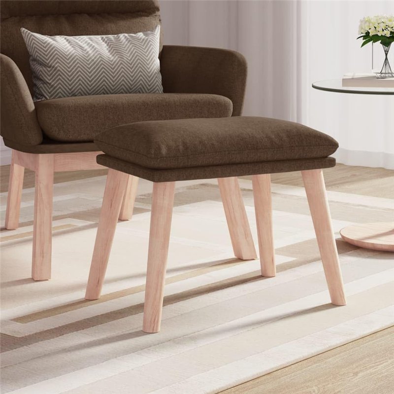 Image secondaire de vidaXL Repose-Pied Pouf de Salon Tabouret de Canapé Meuble de Salle de Séjour Tabouret de Salon Intérieur Marron 45x29,5x35 cm T