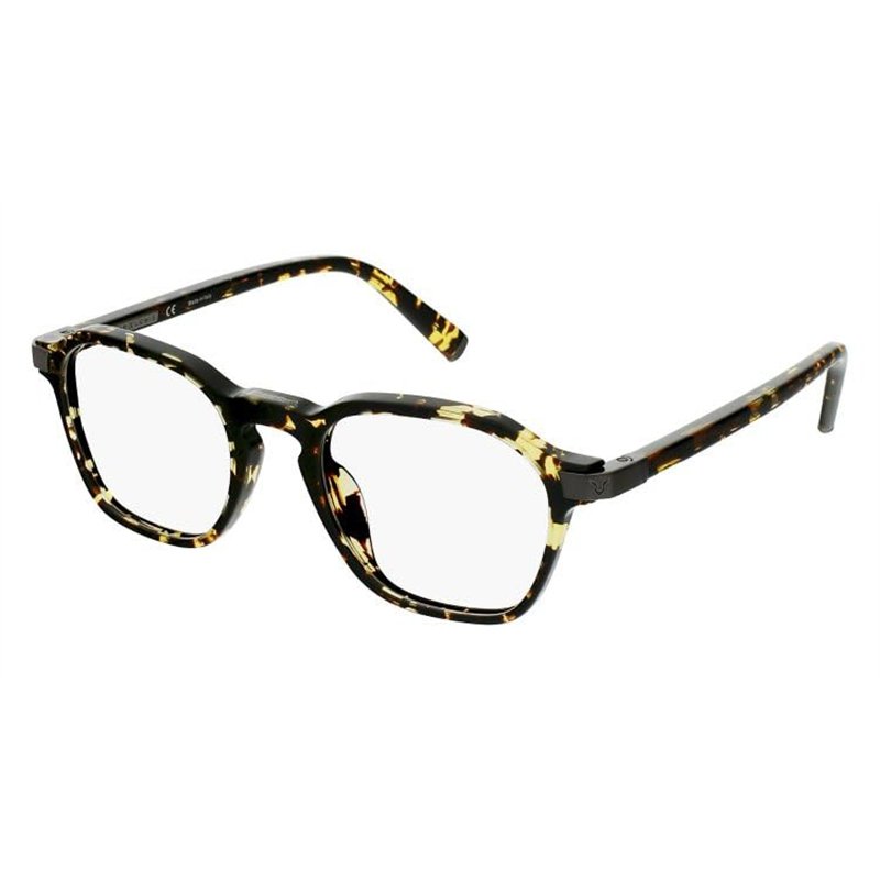 Police VPLC54 Sunglasses, Shiny Pattern Brown-Yellow, 51 Unisex