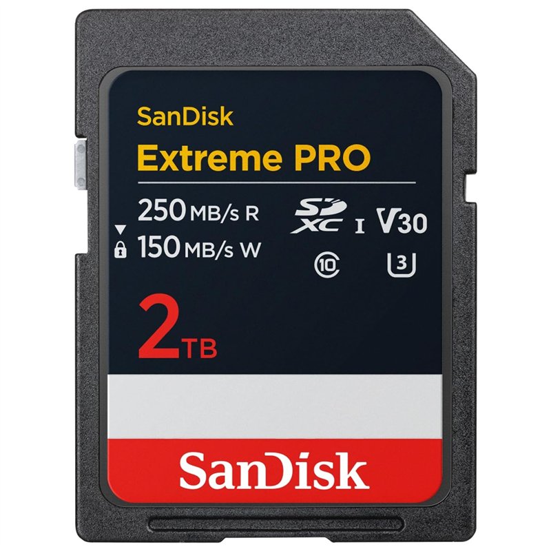 SanDisk 2 to Carte SDXC Extreme Pro, Carte SD V30, UHS-I, (4K UHD Videos, Vitesse de Lecture jusqu'à 250 Mo/s, RescuePRO Deluxe)