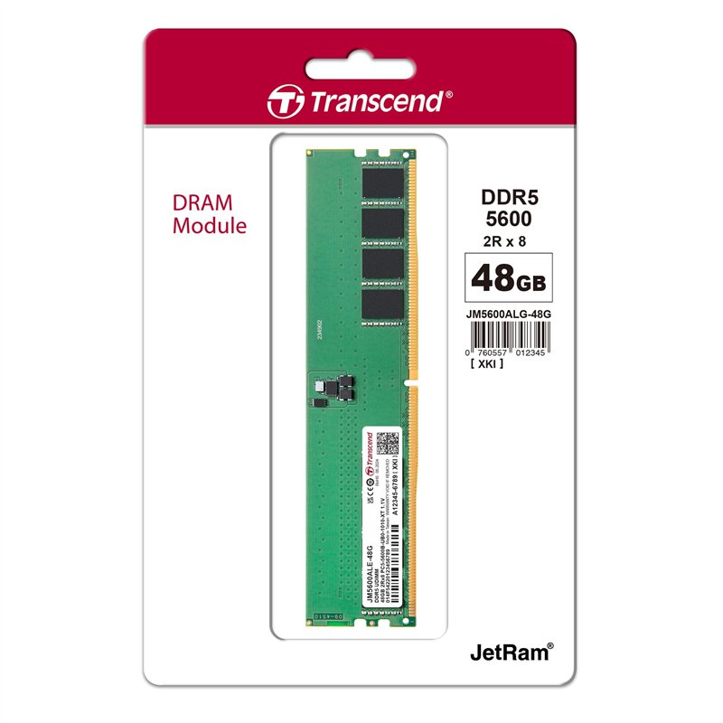 Image secondaire de Transcend Mémoire RAM 48 Go DDR5 5600 MHz CL46 (2Rx8) - JM5600ALE-48G