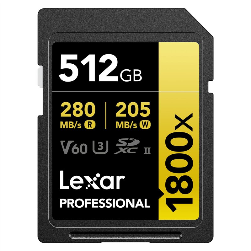 Lexar SDXC Professional 512GB BL 1800x UHS-II V60 gold (LSD1800512G-BNNNG)