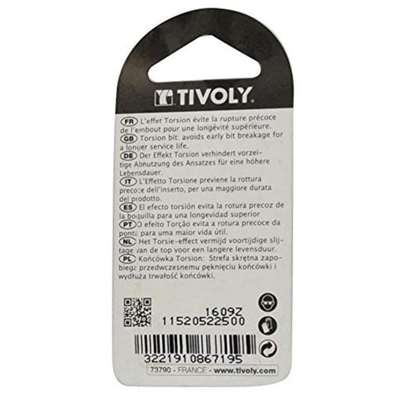 Image secondaire de Tivoly 11520521500 Embout de Vissage Torsion pour Vis Torx Tx15