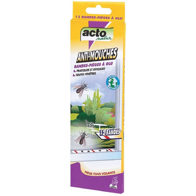 SOJAM ACTO Bandes-PIÈGES Anti-Mouches Nature MOUCH4