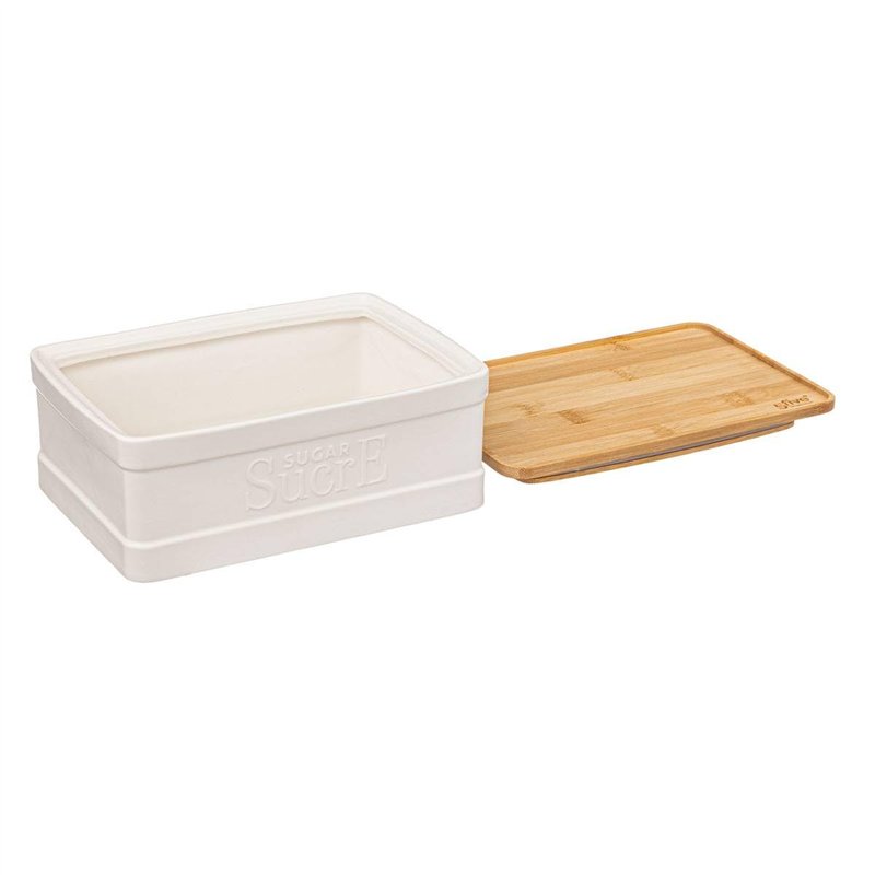 Image secondaire de 5 five simply smart Boîte à sucre morceaux naturéo en céramique blanc