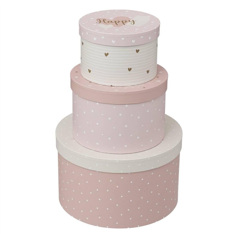 Atmosphera - Lot de 3 boîtes Rondes thalie d15 18 25cm Multicolore