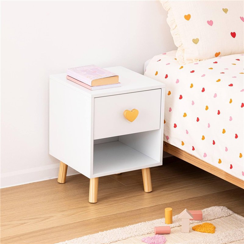 Image secondaire de Atmosphera - Table de Chevet Enfant Amour Blanc h40cm