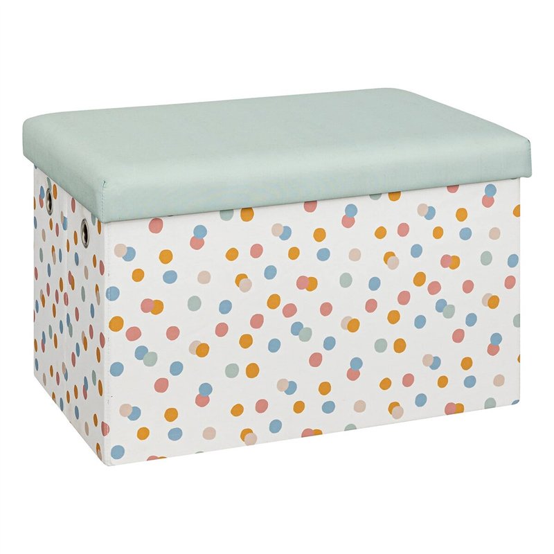Atmosphera - Pouf pliable enfant enio bleu 57x36cm