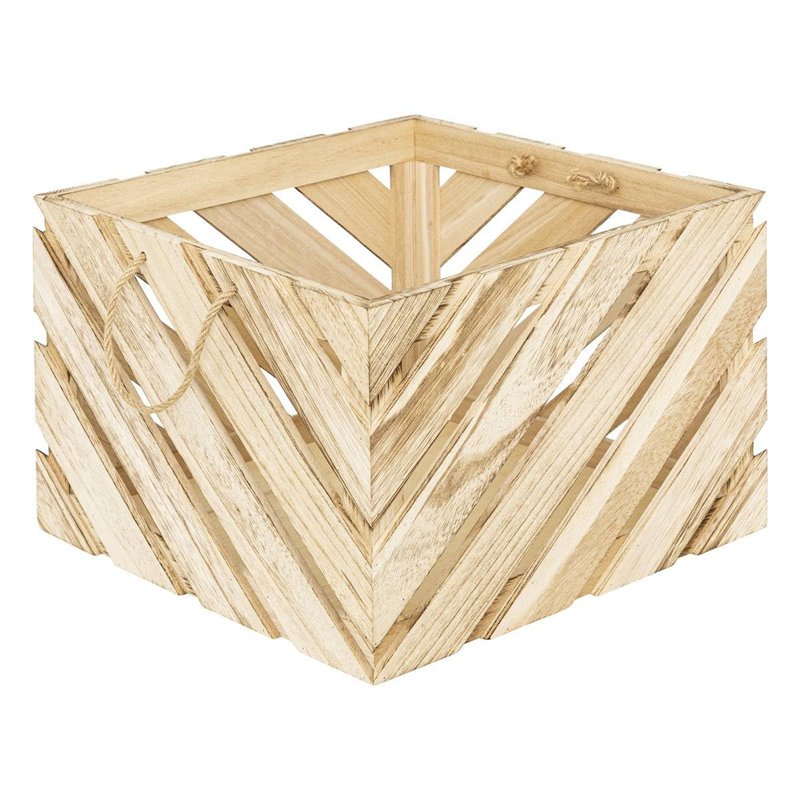 Image secondaire de Atmosphera - Lot de 2 caisses sulei bois l30 37cm