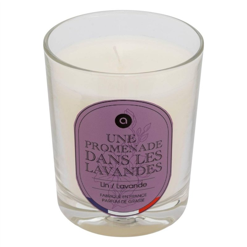 Atmosphera - Bougie parfumée nibi lin et lavande 180g