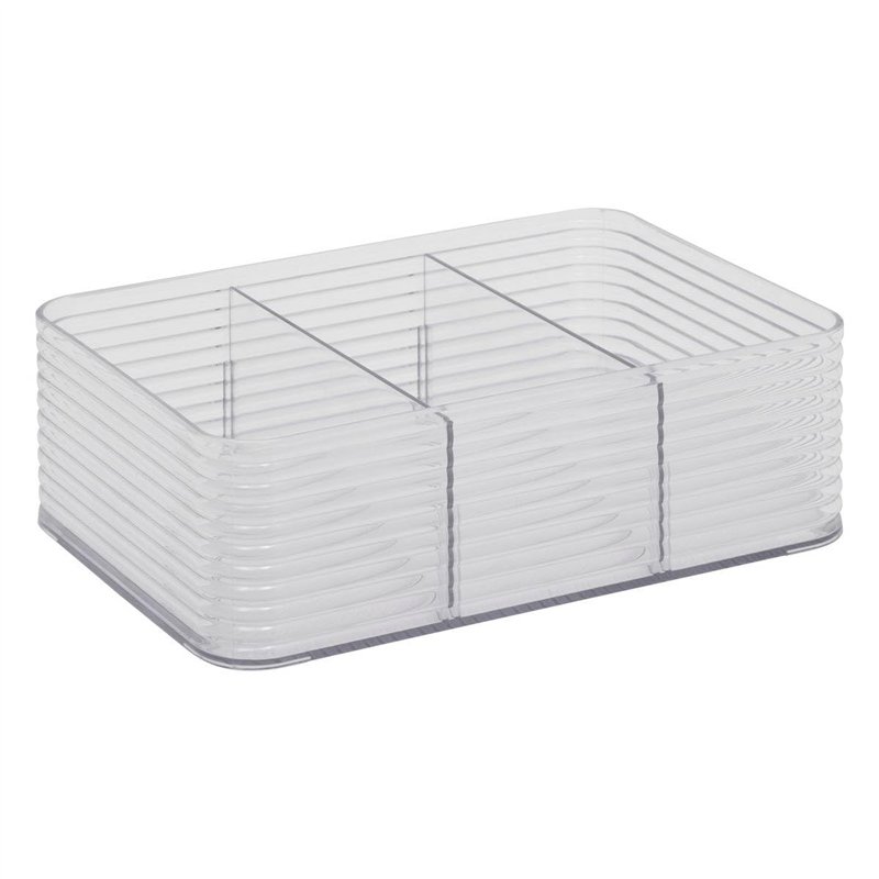 Image secondaire de 5five - organisateur plastor 3 compartiments gris 22,5x15,3cm