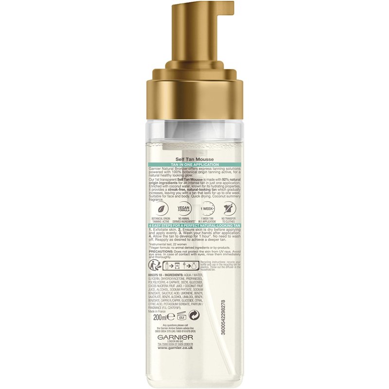 Image secondaire de Garnier Natural Bronzer Self Tan Mousse Noix de Coco 1 Unité
