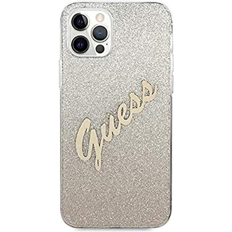 Image secondaire de Guess Vintage Glitter Collection Coque GUHCP12LPCUGLSGO pour iPhone 12 Pro Max, Doré