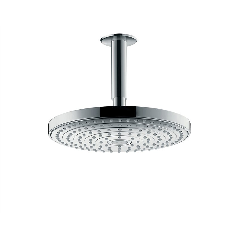 hansgrohe Raindance Select S Douche de tête 240 2 jet EcoSmart 9 l/min avec raccord au plafond, chromé, 26469000
