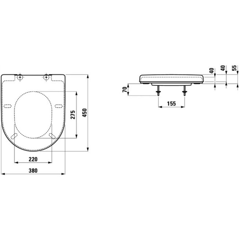 Image secondaire de LAUFEN Pro Siège de WC avec abattant avec système d'abaissement automatique – Blanc