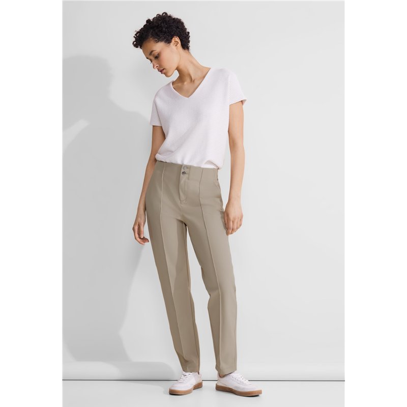 Image secondaire de STREET ONE Chino Technostretch Hw, Safari Beige, 34W x 30L Femme Ensemble de Pantalon