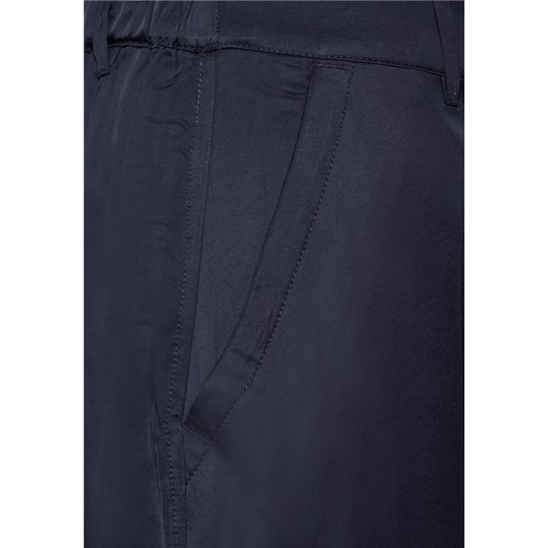 Image secondaire de STREET ONE Droite en Satin-Coupe Décontractée, Bleu Foncé, 40W x 32L Femme