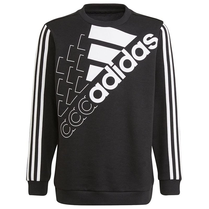 adidas Mixte enfant Logo Sweatshirt, Black/White, 5-6 ans EU