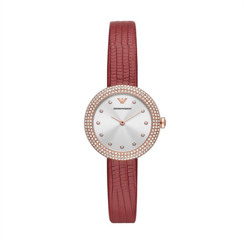EMPORIO ARMANI OUTLET Emporio Armani Femmes Analogique Quartz Montre avec Bracelet en Cuir AR11438