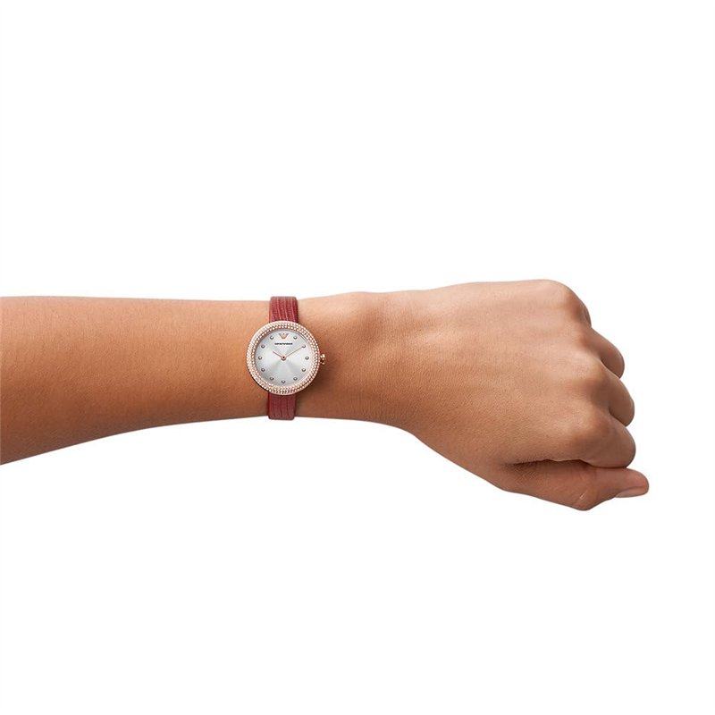 Image secondaire de EMPORIO ARMANI OUTLET Emporio Armani Femmes Analogique Quartz Montre avec Bracelet en Cuir AR11438
