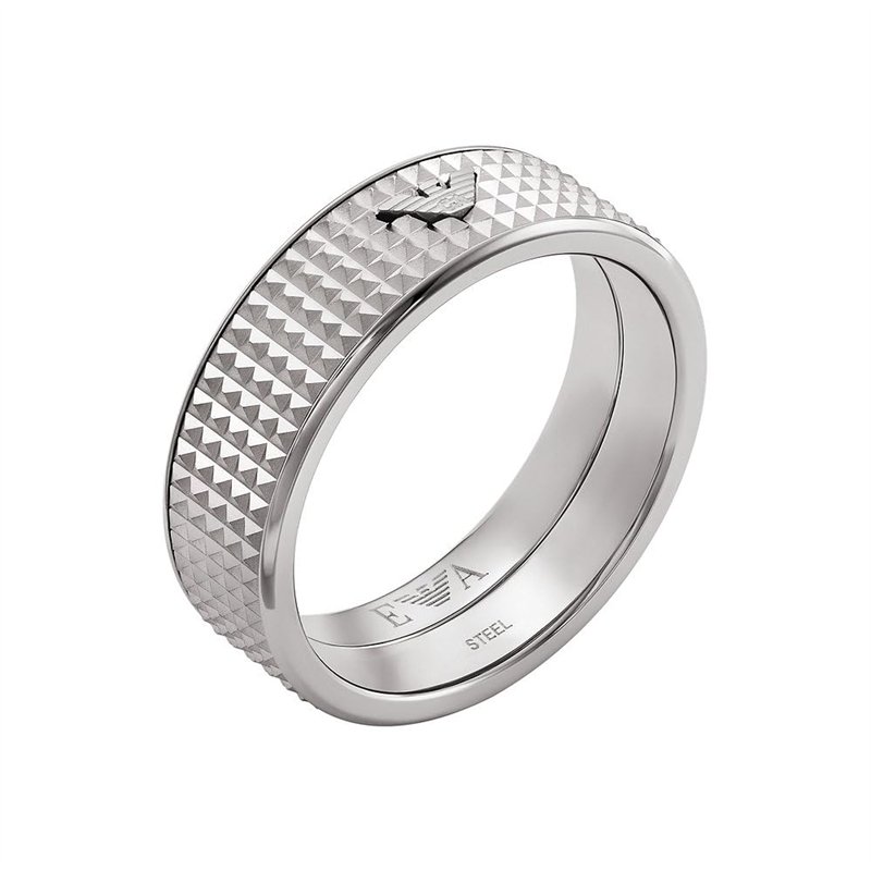 EMPORIO ARMANI - Bague en acier inoxydable pour homme, EGS29880409