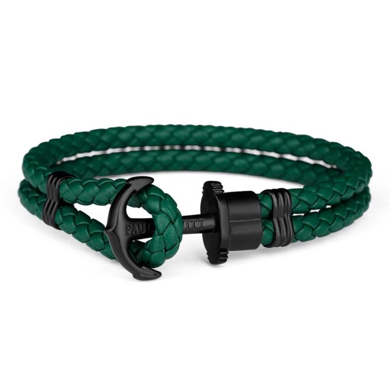 Paul Hewitt Bracelet unisexe PH-PH-L-B-G Cuir, Estándar, Sans matériau, Pas de gemme