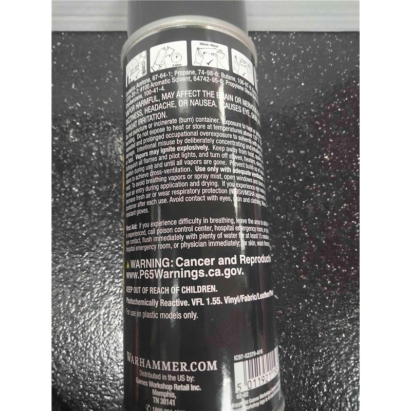 Image secondaire de Games Workshop Citadel Bombe sous-Couche - Aérosol Chaos Black, Noir, 280 g (Lot de 1)
