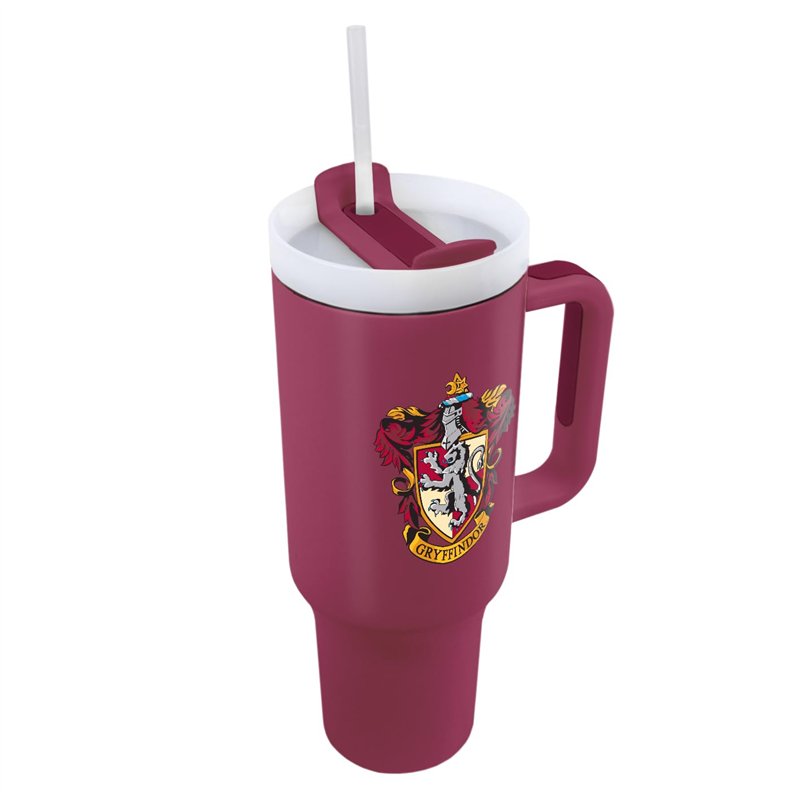 Image secondaire de Pyramid International - Tumbler Gryffindor - Mug Isotherme avec Paille et Poignée - 1.2L - Thermos Chaud et Froid