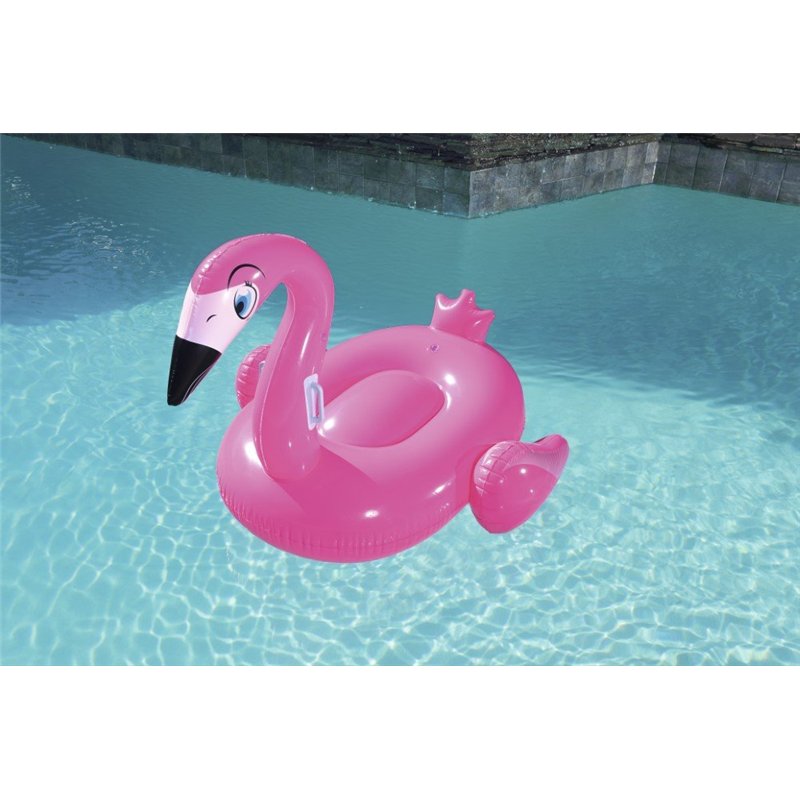 Image secondaire de Bestway Bouée gonflable géante flamant rose diamètre Rose 135 x 11